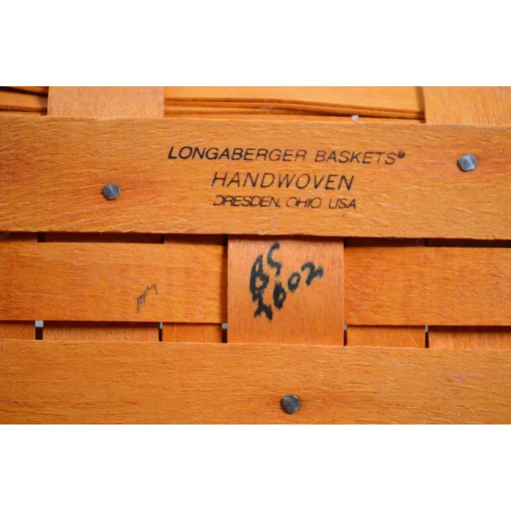 Longaberger 2002 Edition Dresden Tour Basket & Clear Protector 7.5